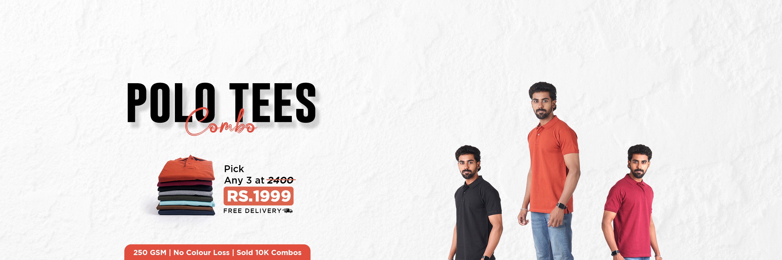 Plain Polos Collar T-Shirts