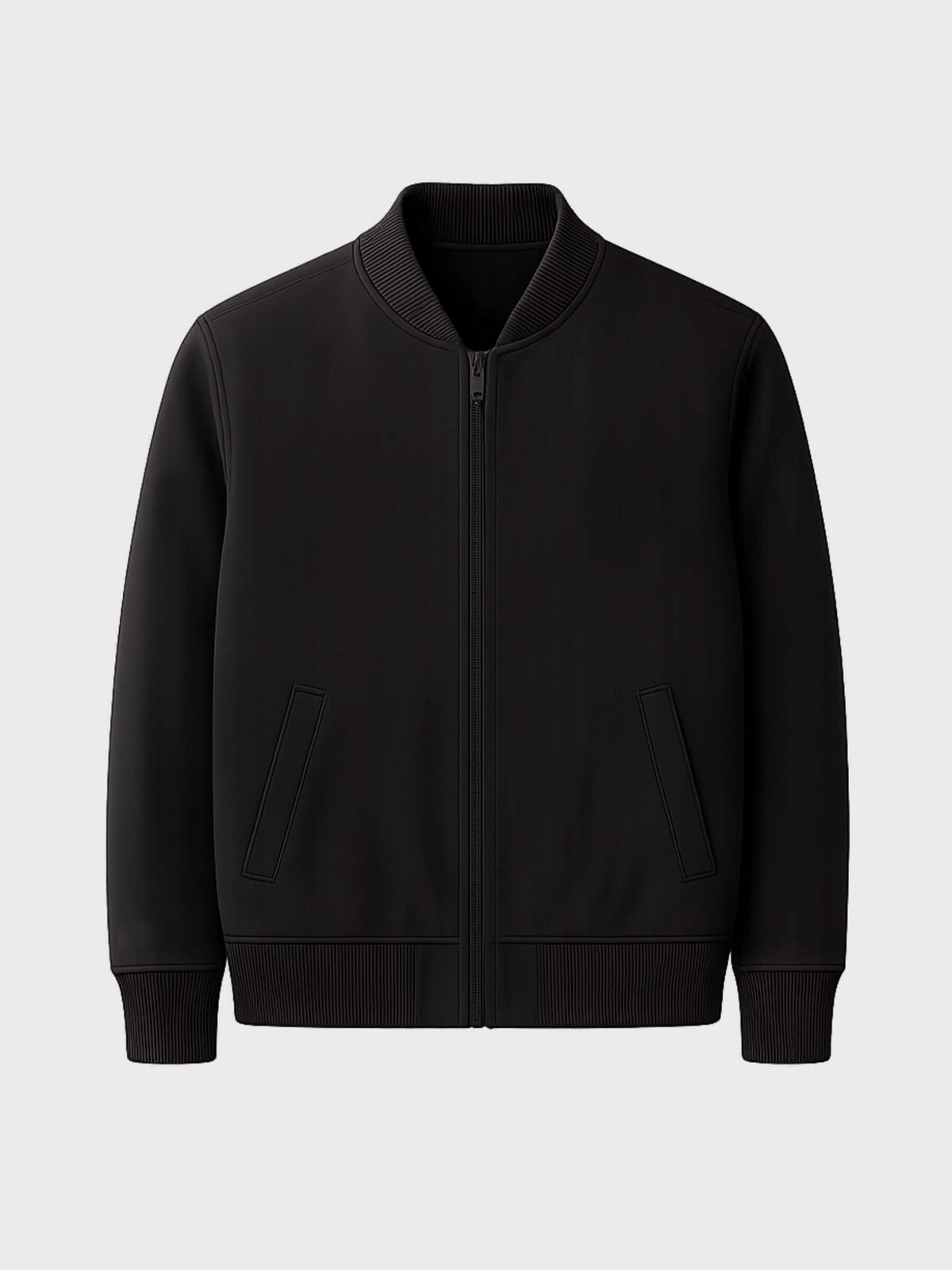 Bomber Fleece Jacket - Black