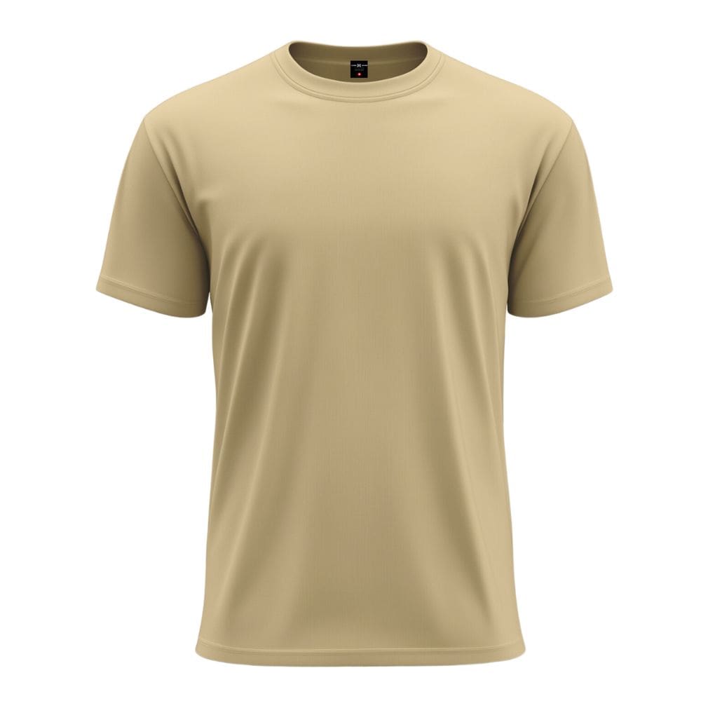Chris Cross Men's Plain T-Shirt: Beige1
