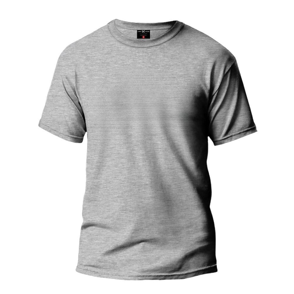 Chris Cross Men s Plain T Shirt Grey Melange