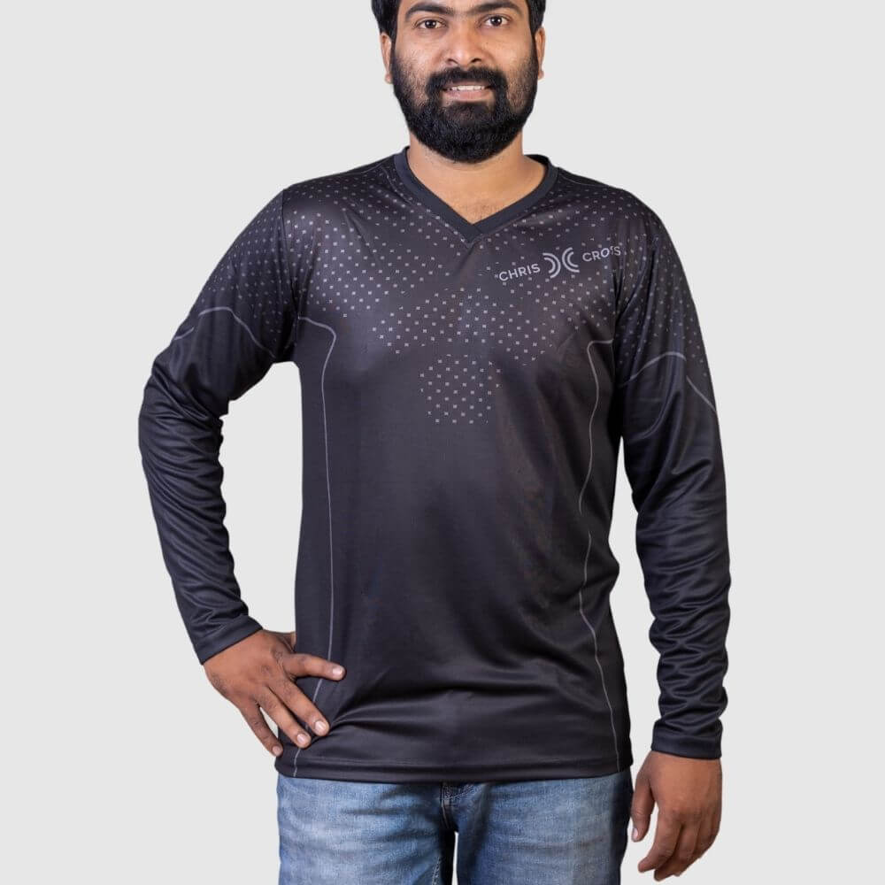 Chris Cross | Lightweight and Breathable Black Motocross Jersey