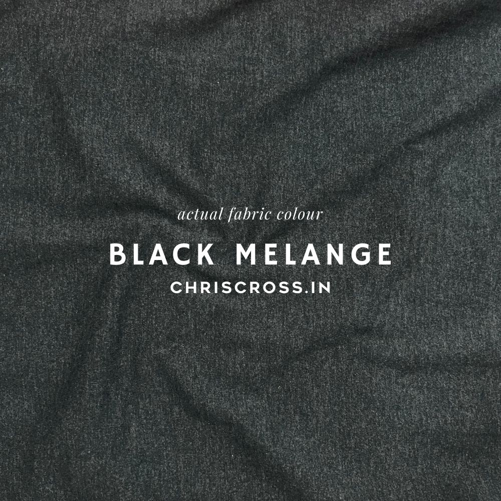 Plain Black Melange T-Shirt