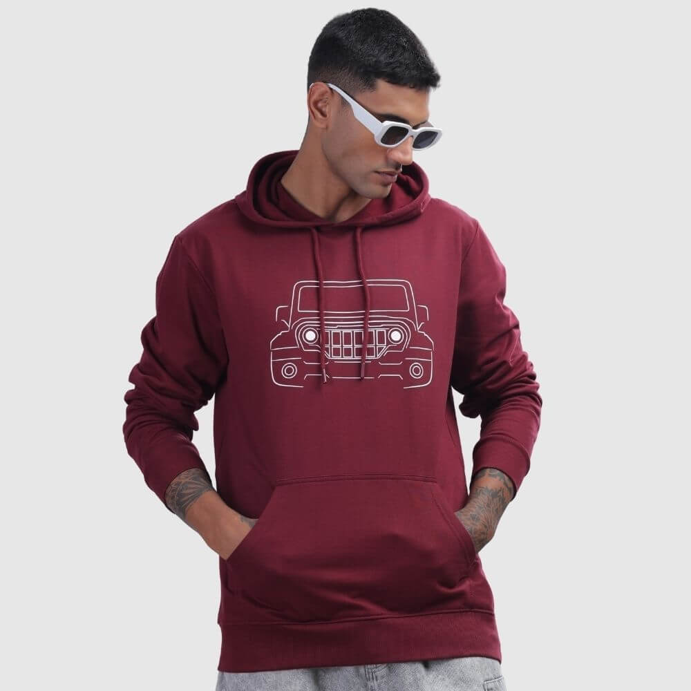 Chris Cross Thar Roxx Hoodie – Mahindra Thar Inspired Hoodie for Men