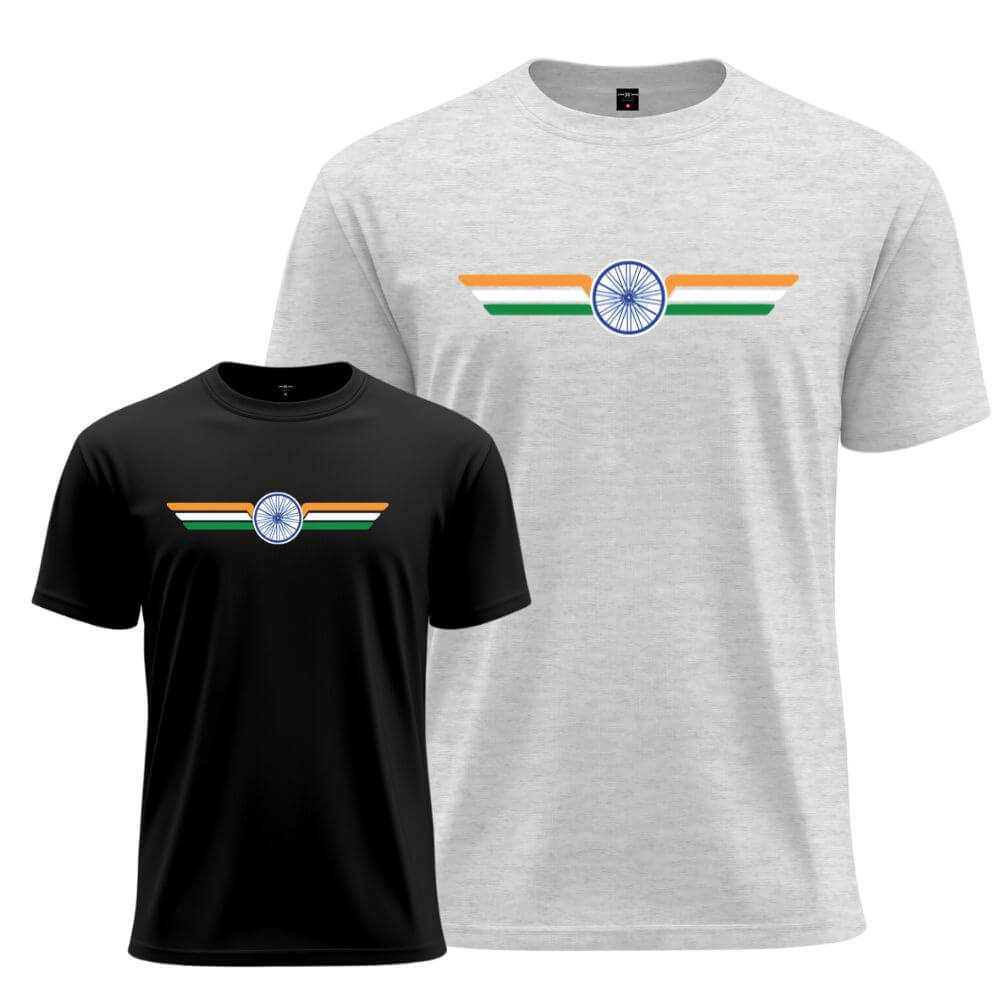 Buy Indian Flag T-Shirt Chris Cross Graphic Printed T-Shirt