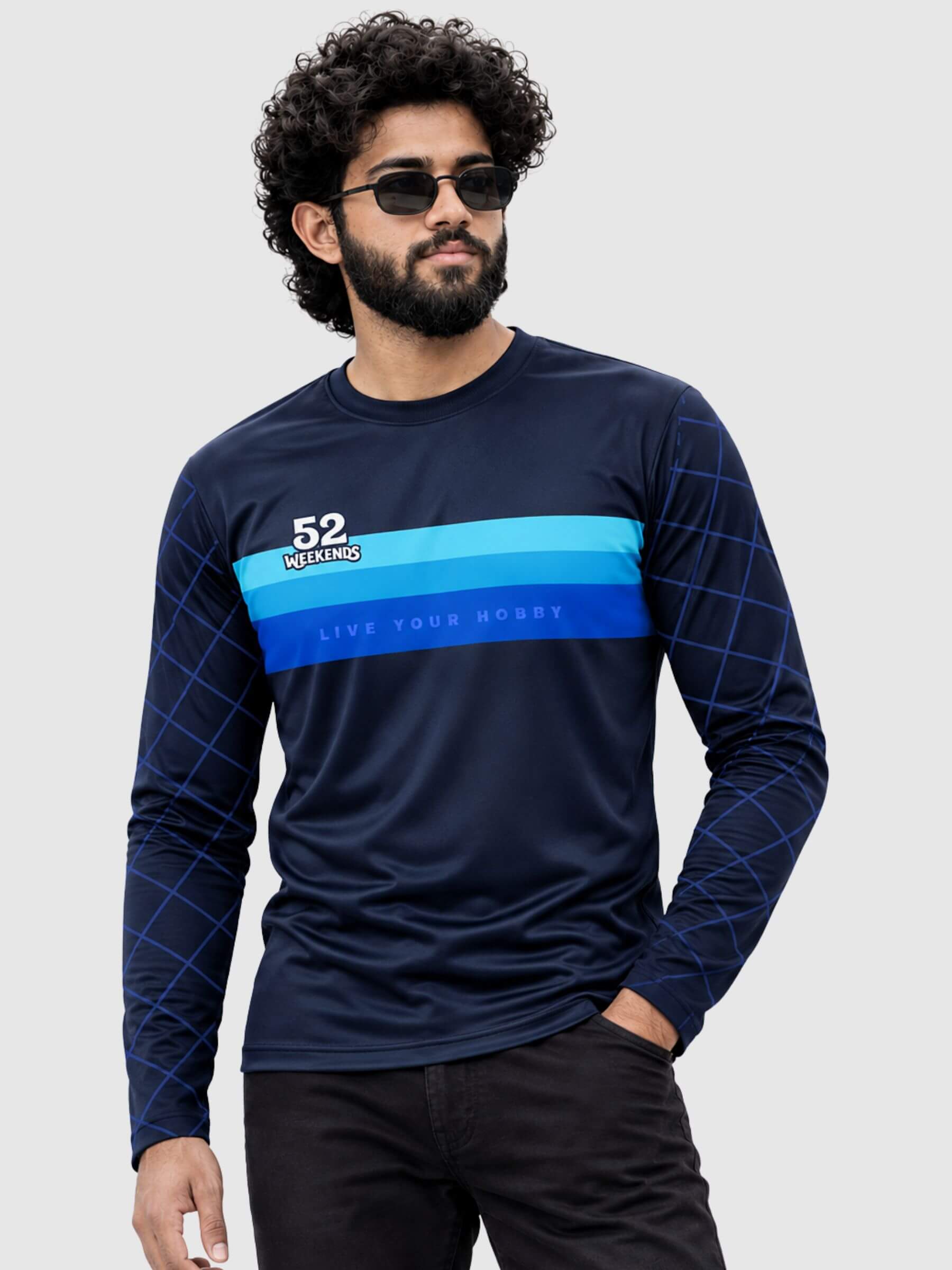 Retro Slipstream Blue Moto Jersey