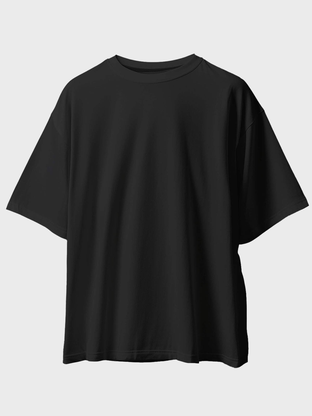 Solids: Black Oversized T-Shirt
