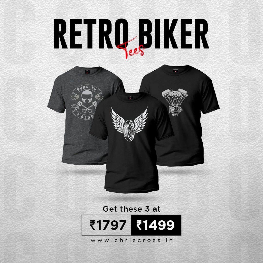 Retro Biker T-Shirts Combo