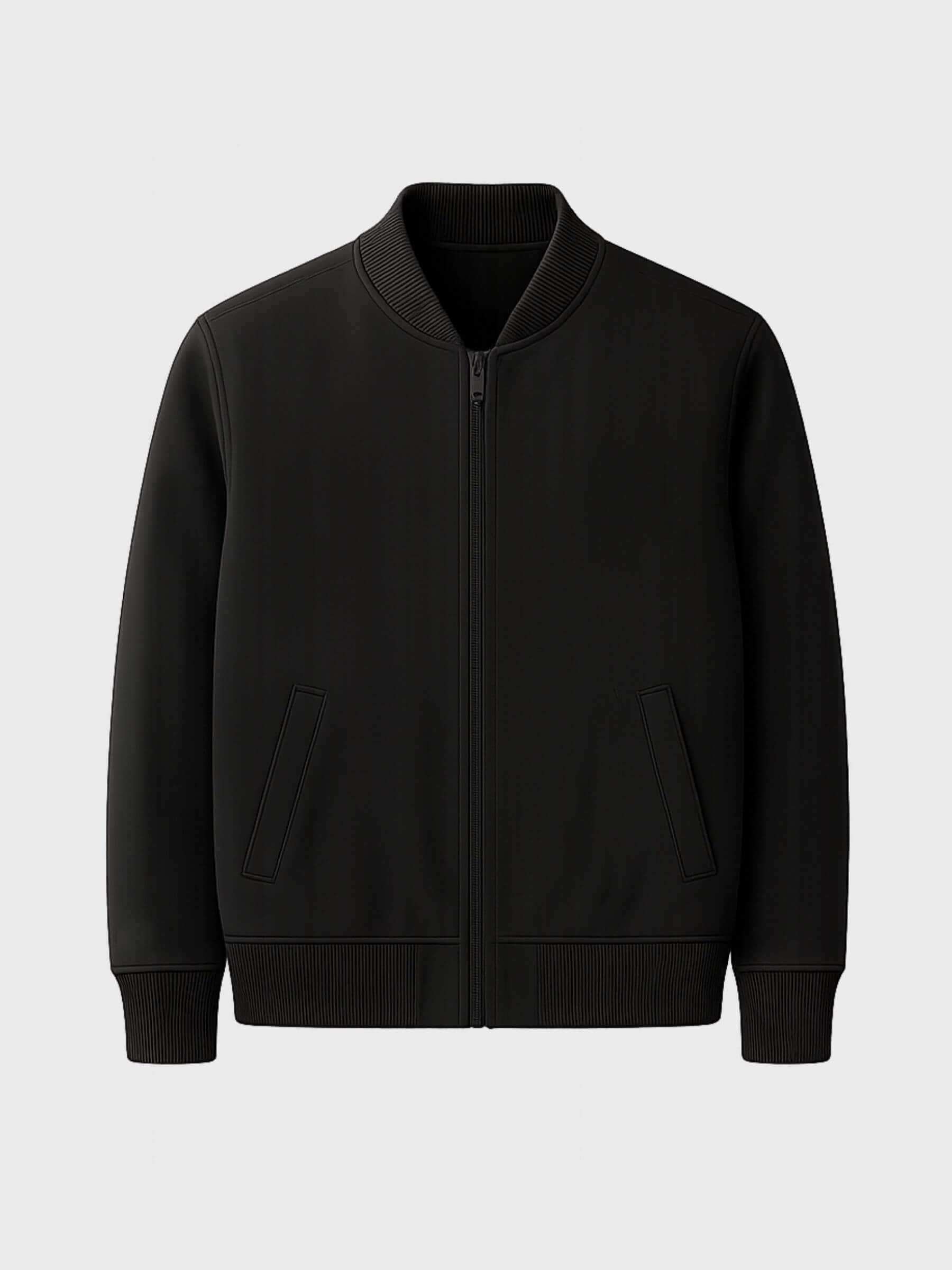 Bomber Fleece Jacket - Black