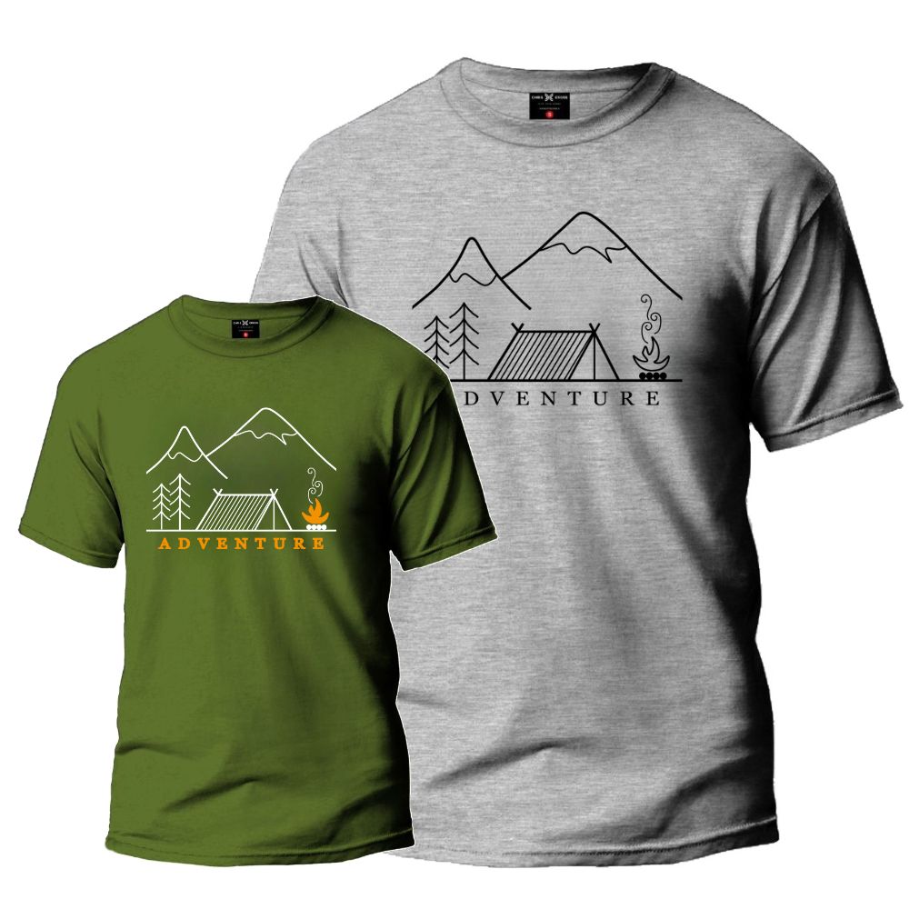 Camping-Abenteuer-T-Shirt