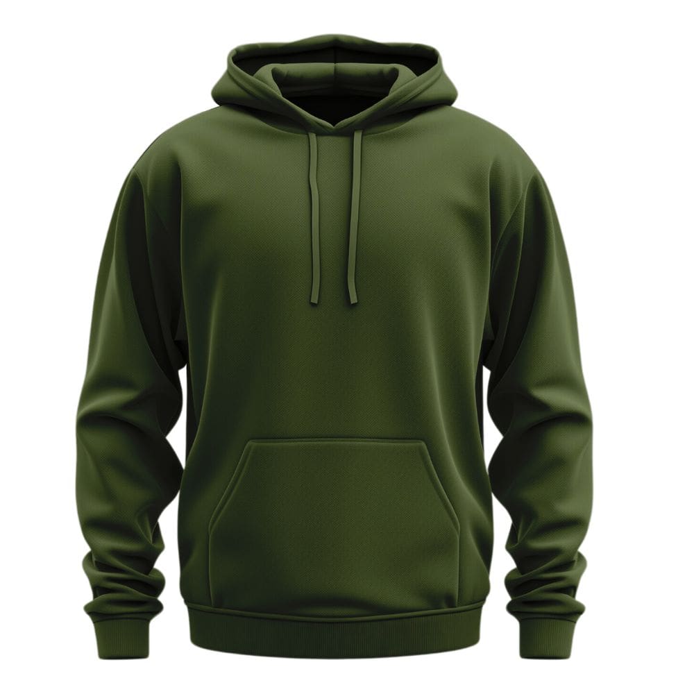 Einfacher olivgrüner Hoodie