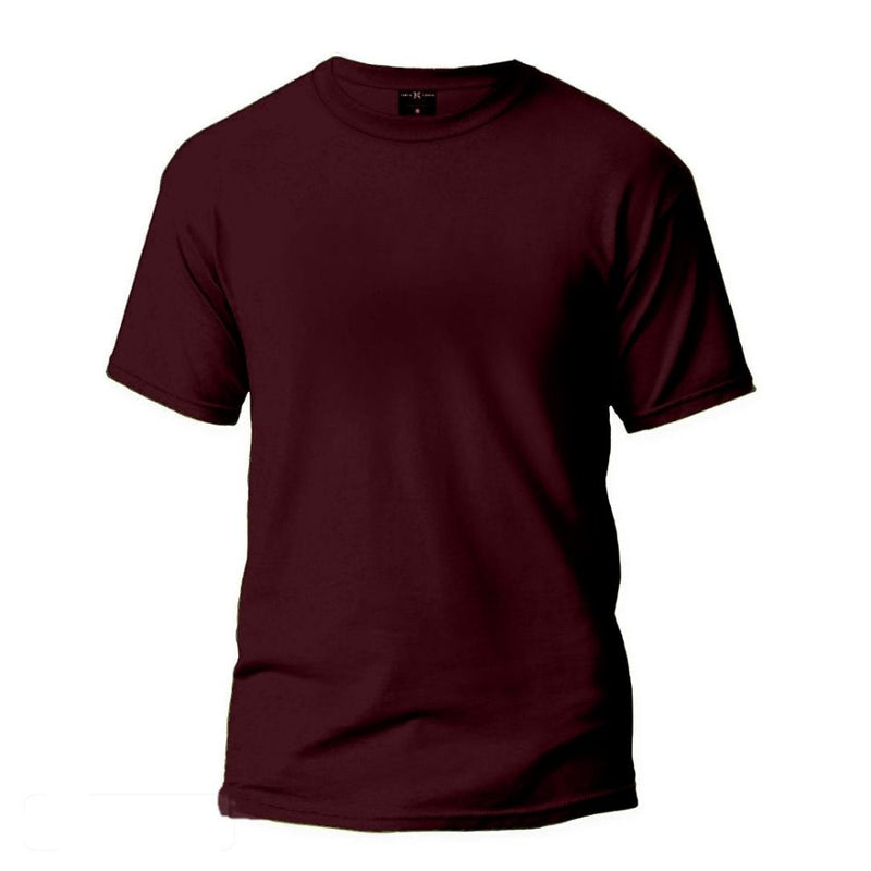 Einfaches kastanienbraunes T-Shirt