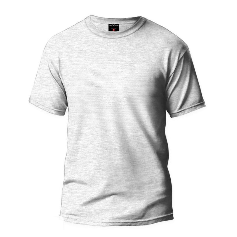 Schlichtes weißes Melange-T-Shirt