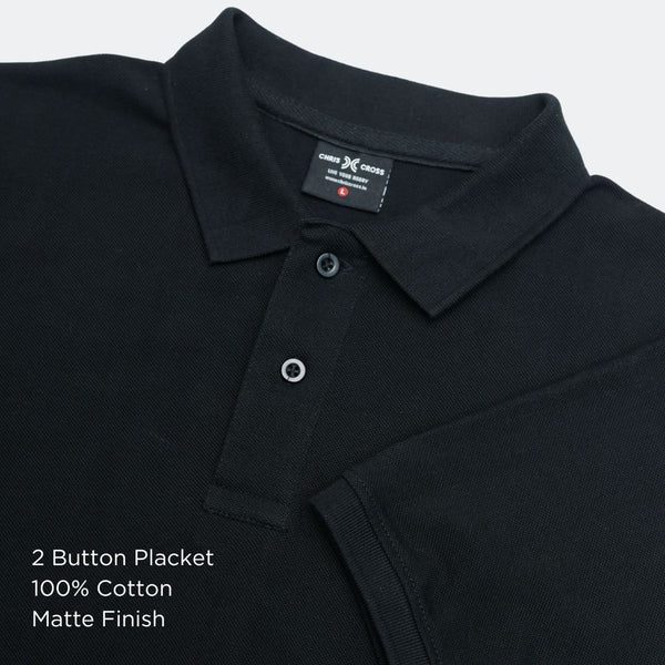 Black Polo Collar T-Shirt