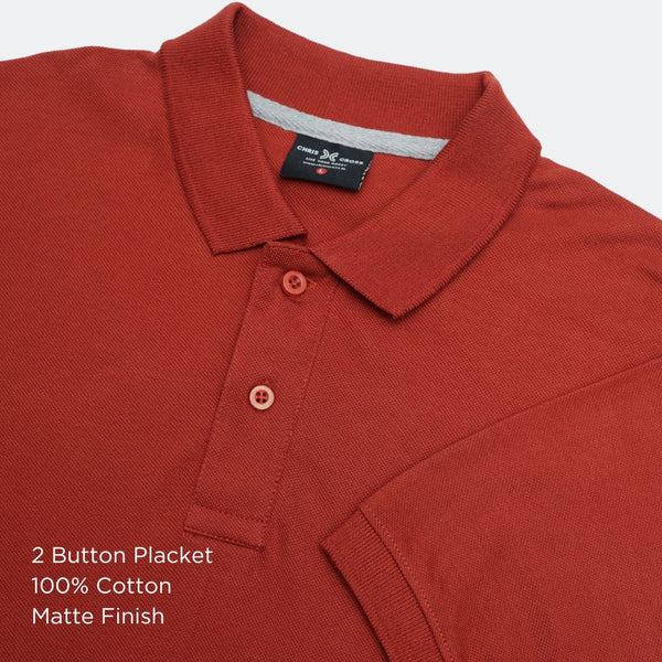 Rust Polo Collar T-Shirt