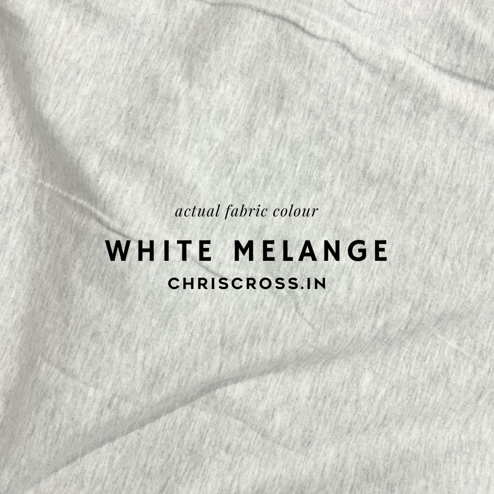 Schlichtes weißes Melange-T-Shirt