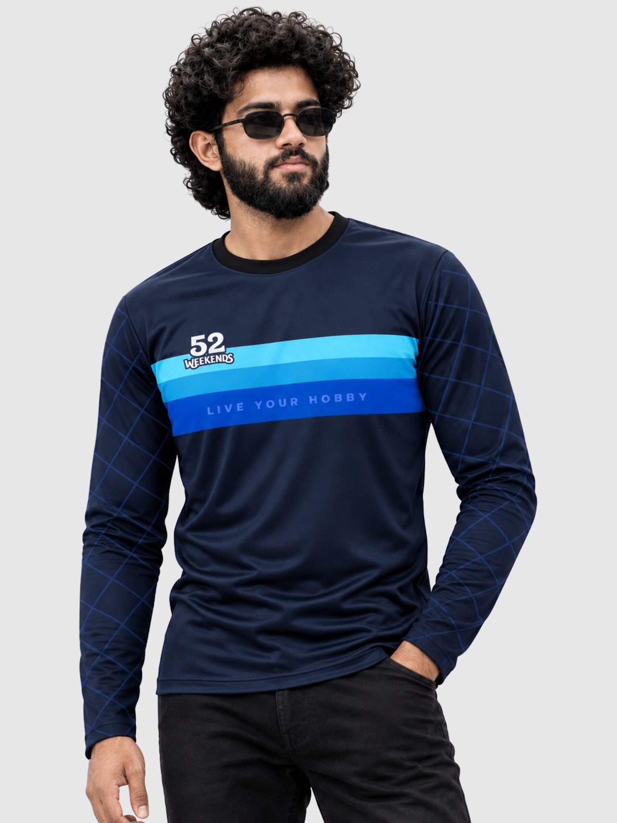 Retro Slipstream Blue Moto Jersey