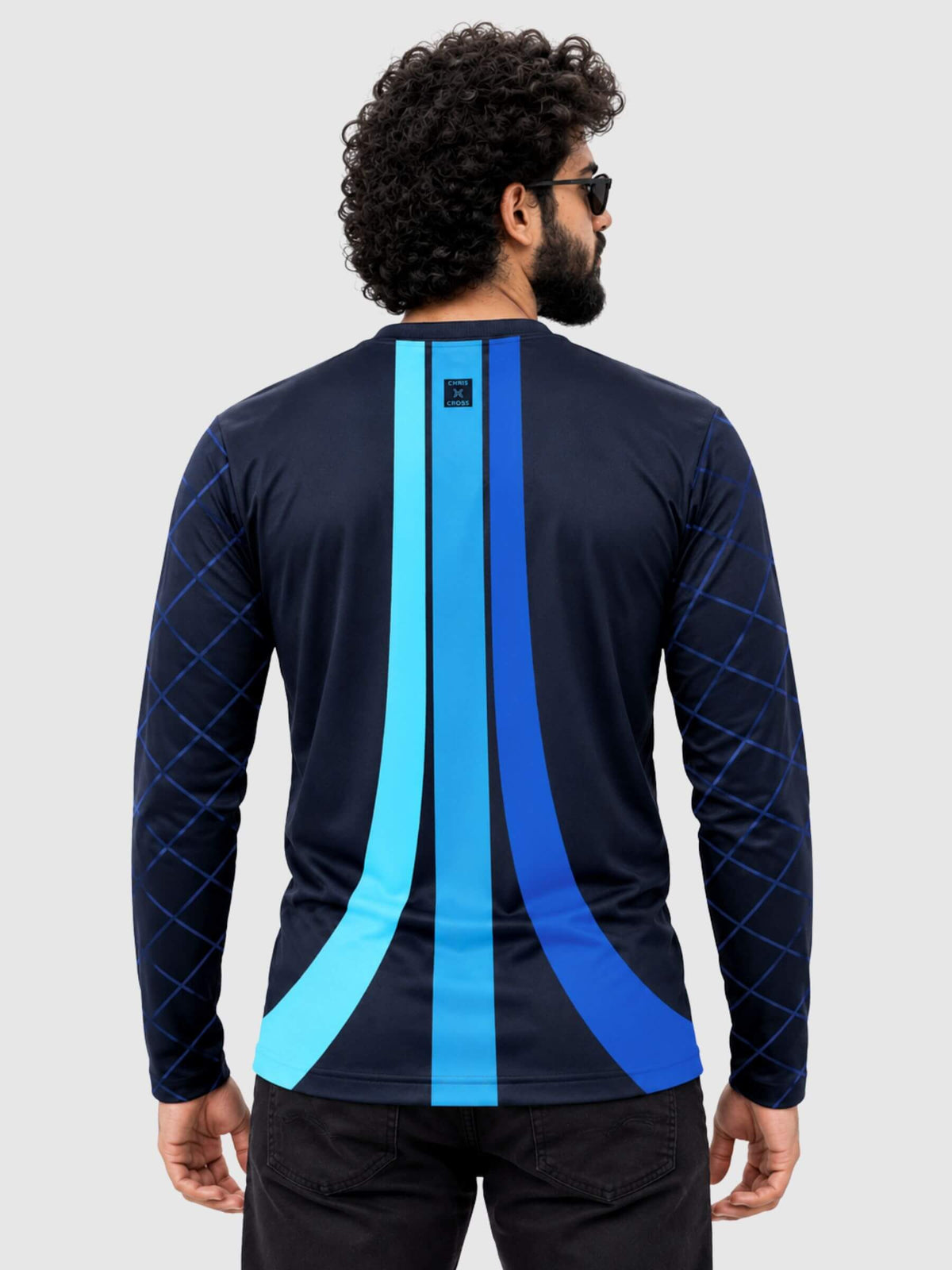 Retro Slipstream Blue Moto Jersey