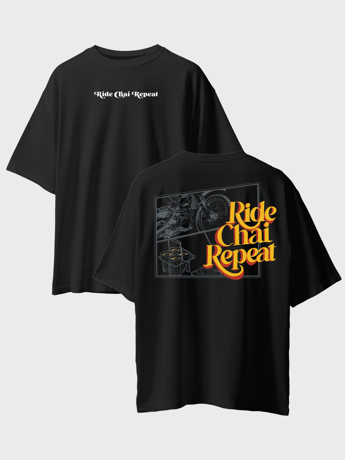 Ride Chai Repeat Oversized T-Shirt