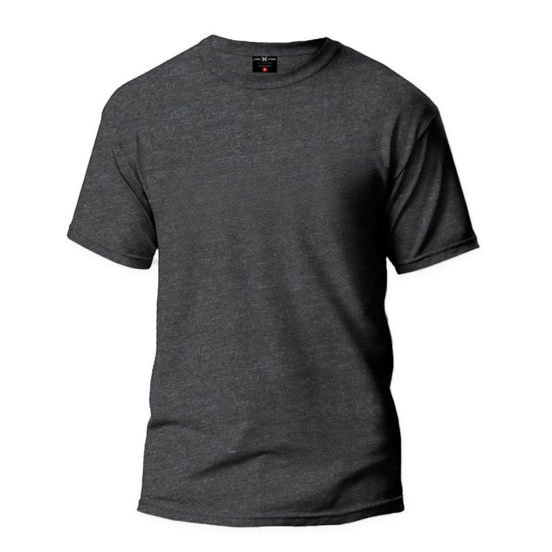 Schlichtes schwarzes Melange-T-Shirt