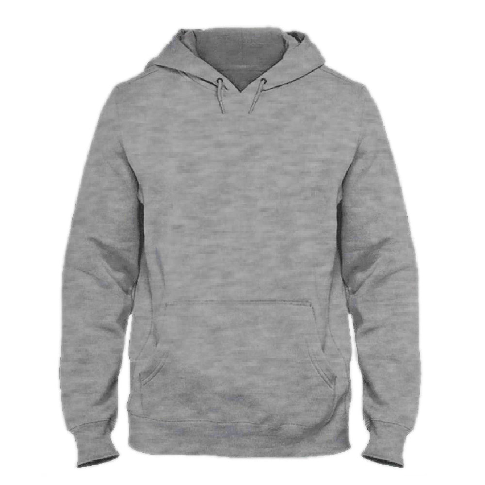 Einfacher grauer Melange-Hoodie