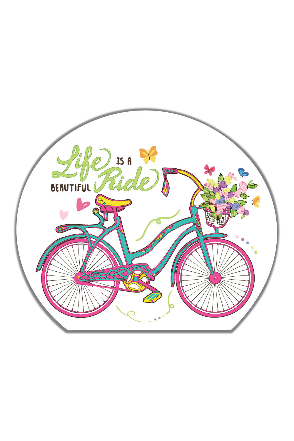 Beautiful Ride Cycle Sticker - ChrisCross.in