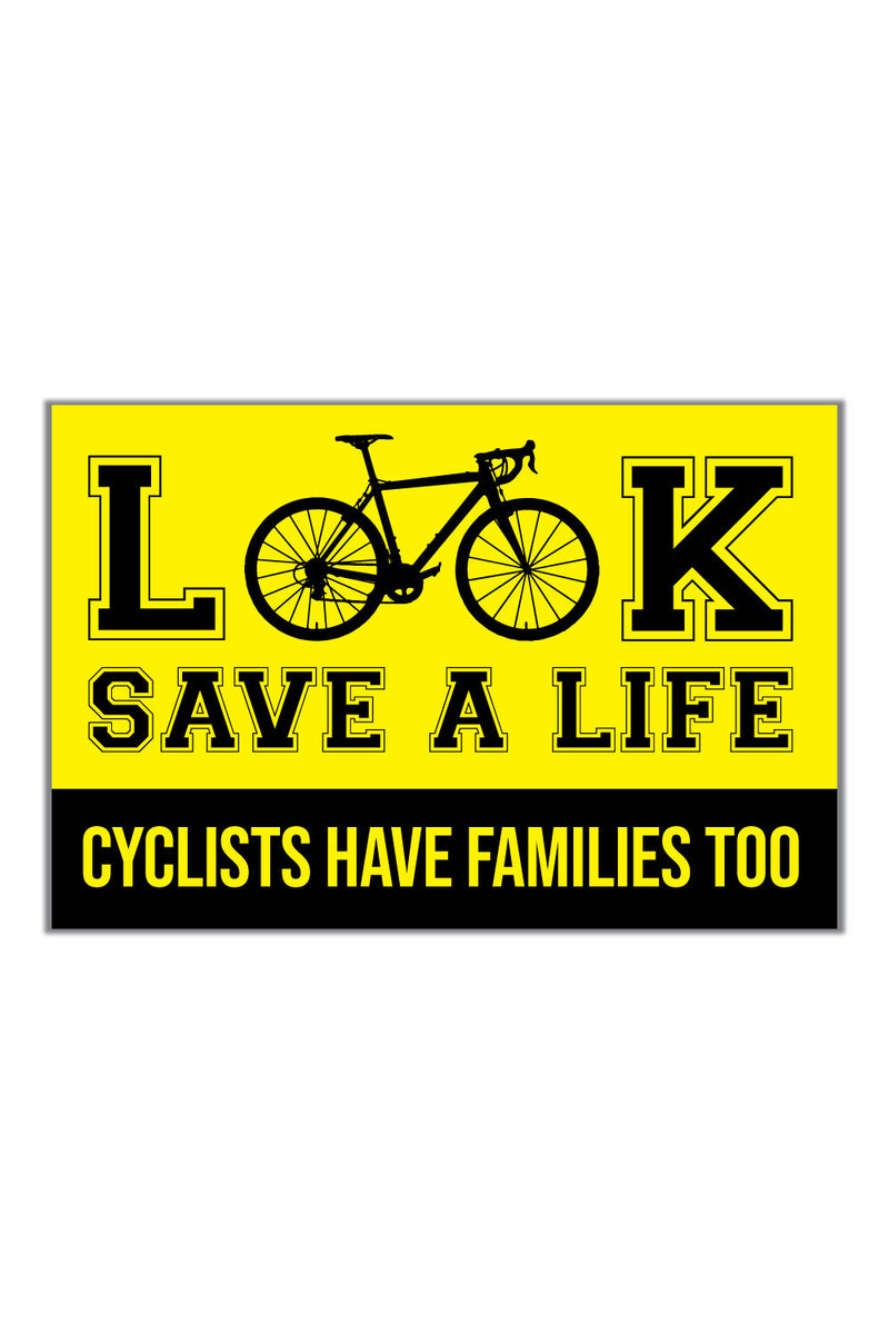 Look Out For Cyclist Sticker - ChrisCross.in