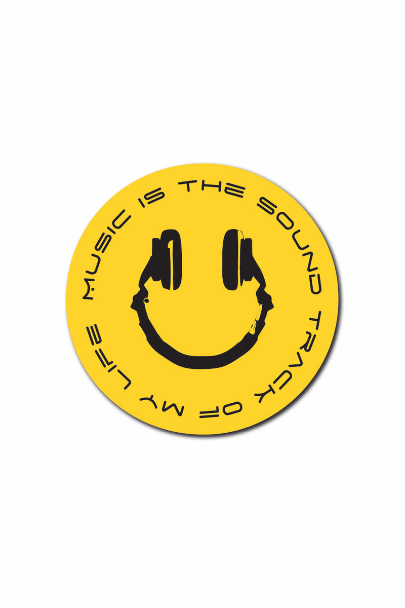 Music Smily Sticker - ChrisCross.in