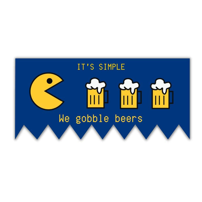 Pac-Man-Bier-Aufkleber