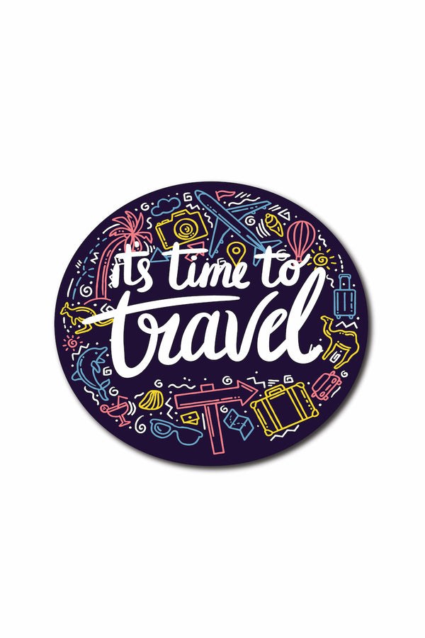 Time To Travel Sticker - ChrisCross.in
