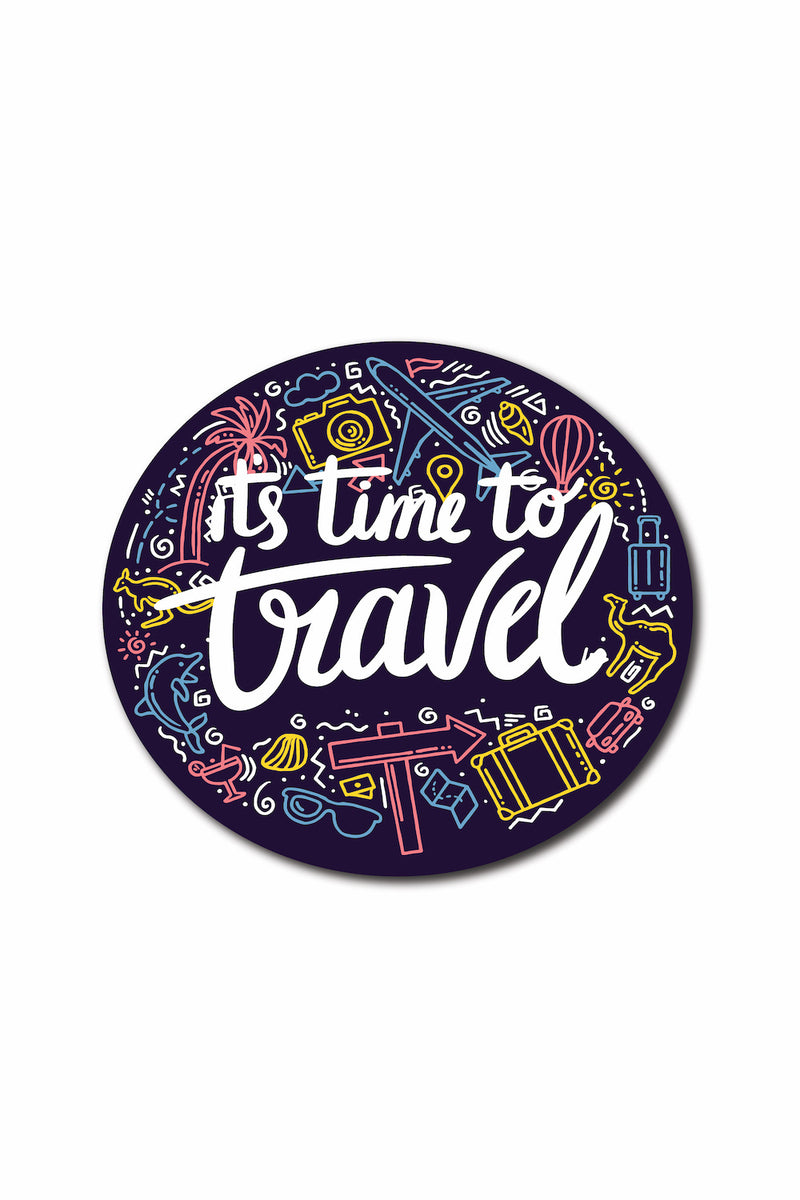 Time To Travel Sticker - ChrisCross.in