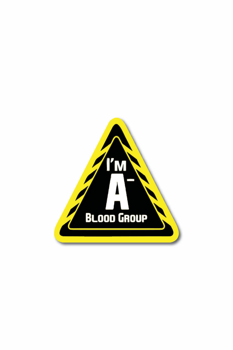 Blood Group Sticker: A- - ChrisCross.in