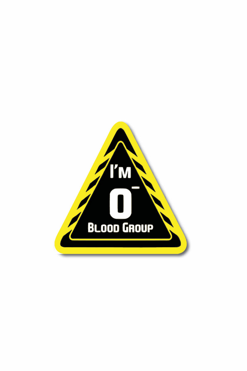 Blood Group Sticker: O- - ChrisCross.in
